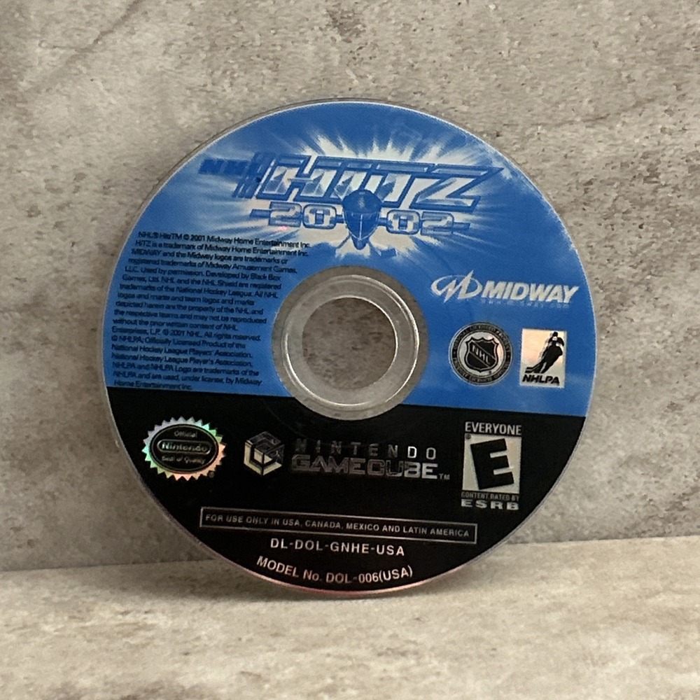 NHL Hitz 2002 Nintendo GameCube 2001 Disc Only Tested Works Scratched